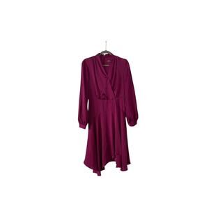 Melonie T Burgundy Dress Size 8 Long Sleeve